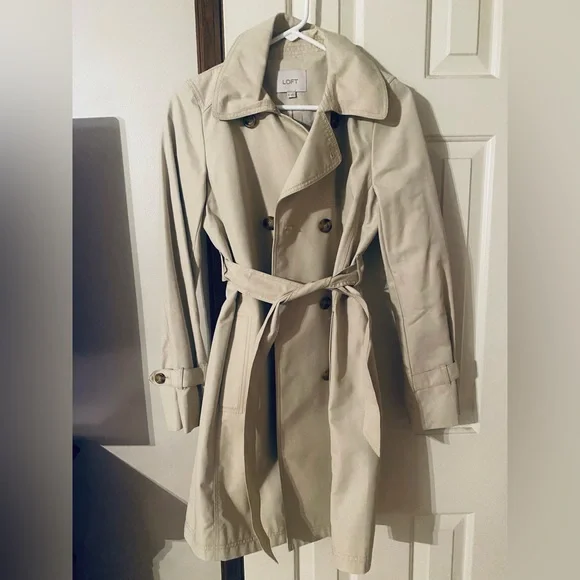 LOFT Twill Trench Coat 00 - Picture 2 of 4